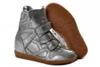 isabel marant street fashion chaussures argent high